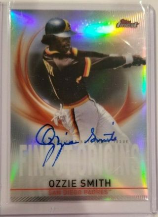 Ozzie Smith - 2019 Topps Finest Origins Autograph Refractor Auto Foa - Os Padres