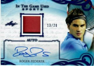 Roger Federer 2019 In The Game Patch Blue Auto 13/20