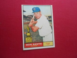 Ron Santo 1961 Topps 35 Rookie Card