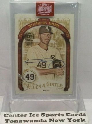 2019 Archives Signature Series Chris 1/1 Auto 2016 Allen Ginter White Sox