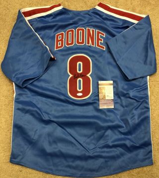Bob Boone Philadelphia Phillies Authentic Autographed Jersey Mlb Hall Of Fame