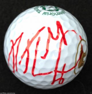 Gary Woodland Signed Memorial Golden Bear Golf Ball Us Open Augusta Masters J2