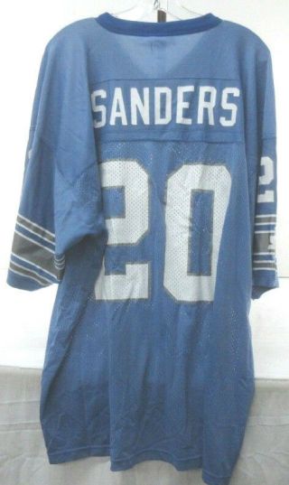 Vintage Starter Barry Sanders Detroit Lions Blue Jersey Size 54 / 2xl