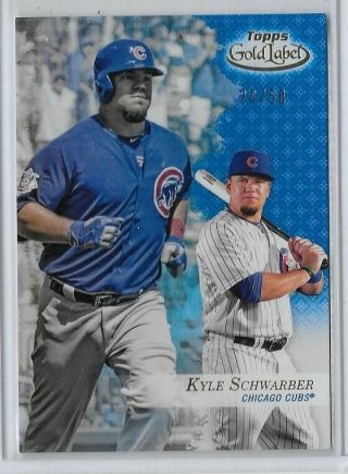 Kyle Schwarber 2017 Topps Gold Label Blue Class 3 Parallel 