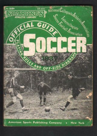 1937 Official Football & Soccer Media Guide Spalding 