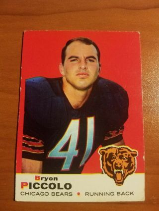 1969 Topps Bryan Piccolo Rookie Card 26 Bears Rpjh99 Ex,