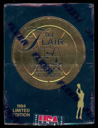 1994 - 95 Flair Usa Basketball Card Set Wax Pack Box Dream Team 2 Olympic Nba