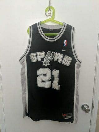 Nike Tim Duncan San Antonio Spurs Nba Jersey Men’s Medium Black