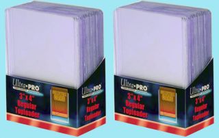 50 Ultra Pro 3x4 Regular Toploaders Rigid Clear Standard Size Card Sleeves