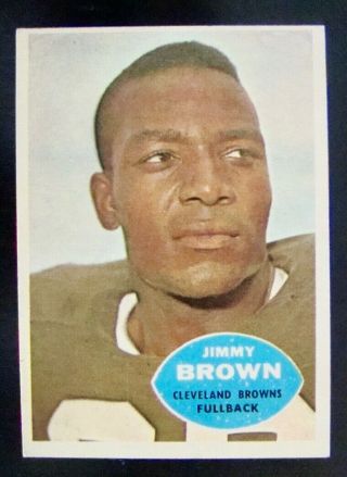 1960 Topps Football Card 23 - - - Jimmy Brown,  Fullback,  Cleveland Browns