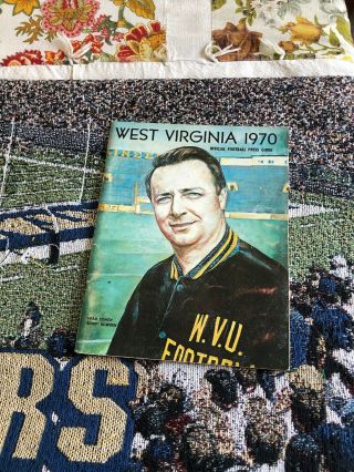 1970 West Virginia Football Media Guide Bobby Bowden