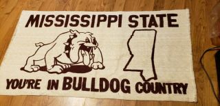 Vintage Mississippi State University Bulldog Country Tapestry Rug