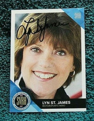 Indy 500 Trading Card Autographed Hand Signed Racing Great Lyn St.  James