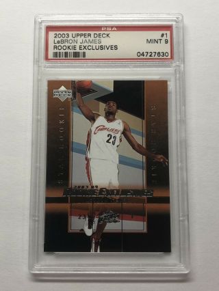 Lebron James Rc 2003 - 04 Upper Deck Rookie Exclusives 1 Cavaliers Bgs 9 Wow