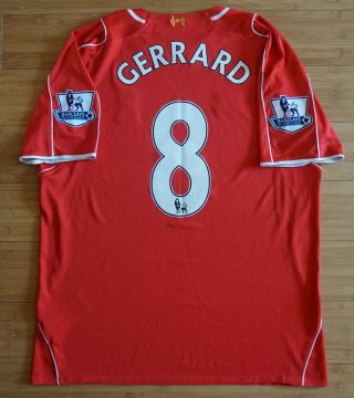 Steven Gerrard Liverpool 2014/2015 Home Football Soccer Jersey Shirt Vintage