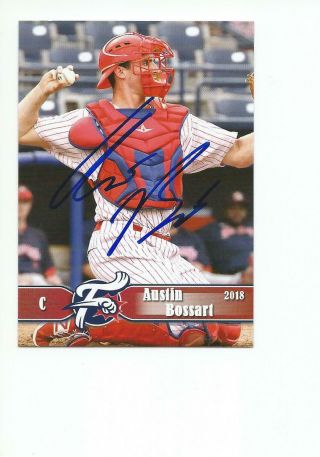 Austin Bossart Autographed Signed 2018 Card Reading Fightins Phillies