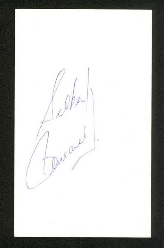 Gilbert Perreault Hof Buffalo Sabres Signed Autograph Auto 3x5 Index Card
