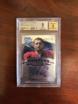 2012 Press Pass Fanfare Andrew Luck Rookie Auto 9 Colts 53/199