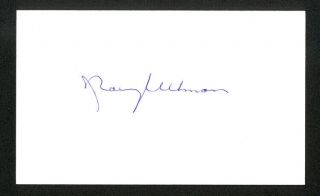 Norm Ullman Hof Red Wings Maple Leafs Signed Autograph Auto 3x5 Index Card