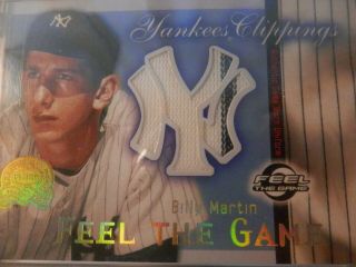 Billy Martin Game Worn Jersey Card Gorgeous Limited