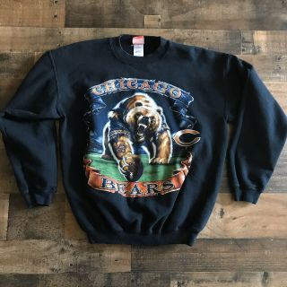 Vintage 90s Chicago Bears Crewneck Sweatshirt Mens Large Nfl