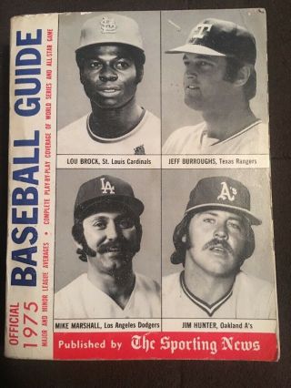 Official 1975 Baseball Guide - Published By The Sporting News