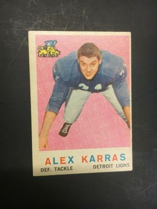 1959 Topps Fb Alex Karras 103 Rookie Book 35$ Exmt (r1514)