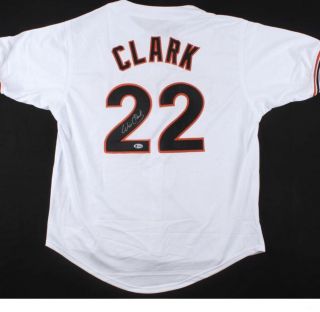 Will Clark 22 Signed San Francisco Giants Jersey Auto Sz Xl Beckett Bas