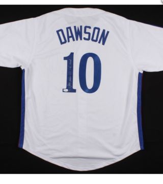 Andre Dawson Signed Montreal Expos Jersey Jsa Inscribed “the Hawk”