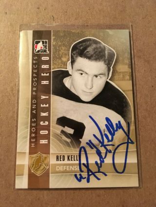 Red Kelly Signed 11/12 Heroes & Prospects Card 5 Toronto Maple Leafs