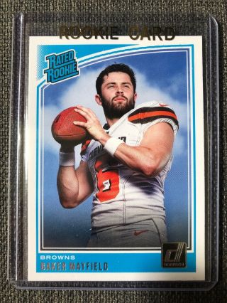 2018 Panini Donruss Football Baker Mayfield Rated Rookie Base,  303