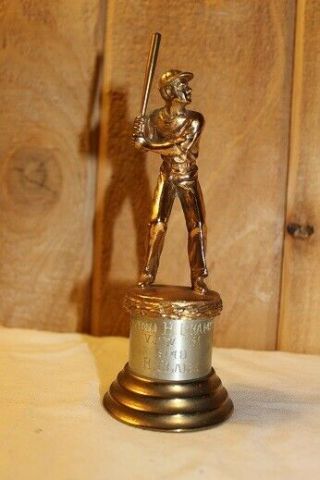 Vintage 1948 Metal 7 " Baseball Trophy