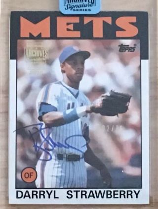 2018 Topps Archives Signature Series Darryl Strawberry Auto Mets Buyback