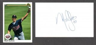 Mark Guthrie (debut 1989) Min Chc Lad Nym Signed Autograph Auto 3x5 Index