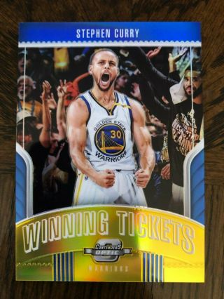 Stephen Curry 2018 - 19 Contenders Optic Winning Tickets 18 Gold Prizm 08/10 Made
