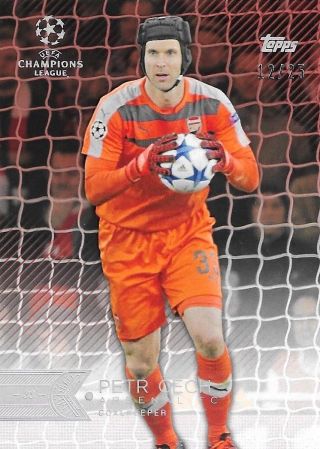 2015 - 16 Topps Champions League Showcase Petr Cech Arsenal Red Sp Card /25