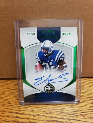 2018 Panini Limited Ring Of Honor Edgerrin James Autograph D 3/3