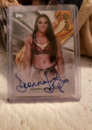 2019 Wwe Topps Undisputed Deonna Purrazzo Nxt Auto/199 On Card