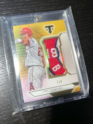 2018 Topps Triple Threads Mike Trout /9 Patch Angels