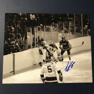 Eric Strobel Hand Signed 8x10 Photo Usa Olympics Gold Hockey Miracle On Ice
