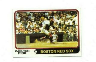 1974 Topps Baseball - Carlton Fisk 105 - Set Break