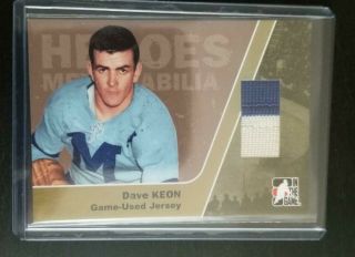2006 - 07 Itg Heroes & Prospects Dave Keon Jersey Gold /10 Ssp Ve805