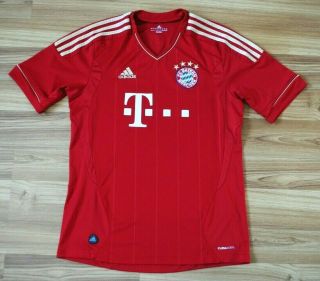 Size M Bayern Munich Home Football Shirt Jersey 2011 - 2012 Trikot Mens Adidas Red