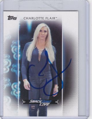 Wwe Wwf Wrestling Charlotte Flair Autographed Signed Card