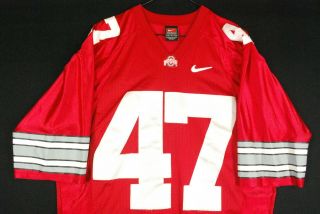 Nike Ohio State Buckeyes Football Jersey Sewn Stitched Graphics Red Home Mens M