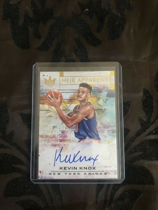 2018 - 19 Nba Court Kings Heir Apparent Rookie On Card Auto Kevin Knox /199 Knicks