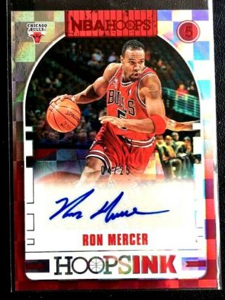 2018 - 19 Hoops Ink Autograph Ron Mercer Auto /25 Bulls