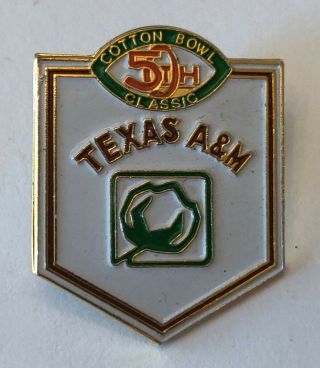 Vintage Ncaa 1986 50th Cotton Bowl Classic Texas A&m Hat / Lapel Pin