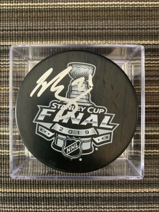 Tyler Bozak Autographed 2019 Stanley Cup Finals Puck St.  Louis Blues 2