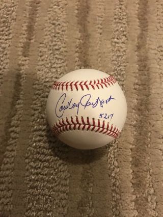 Cowboy Joe West Signed Baseball Mlb Game Ball Autograph Hall Of Fame Umpire D